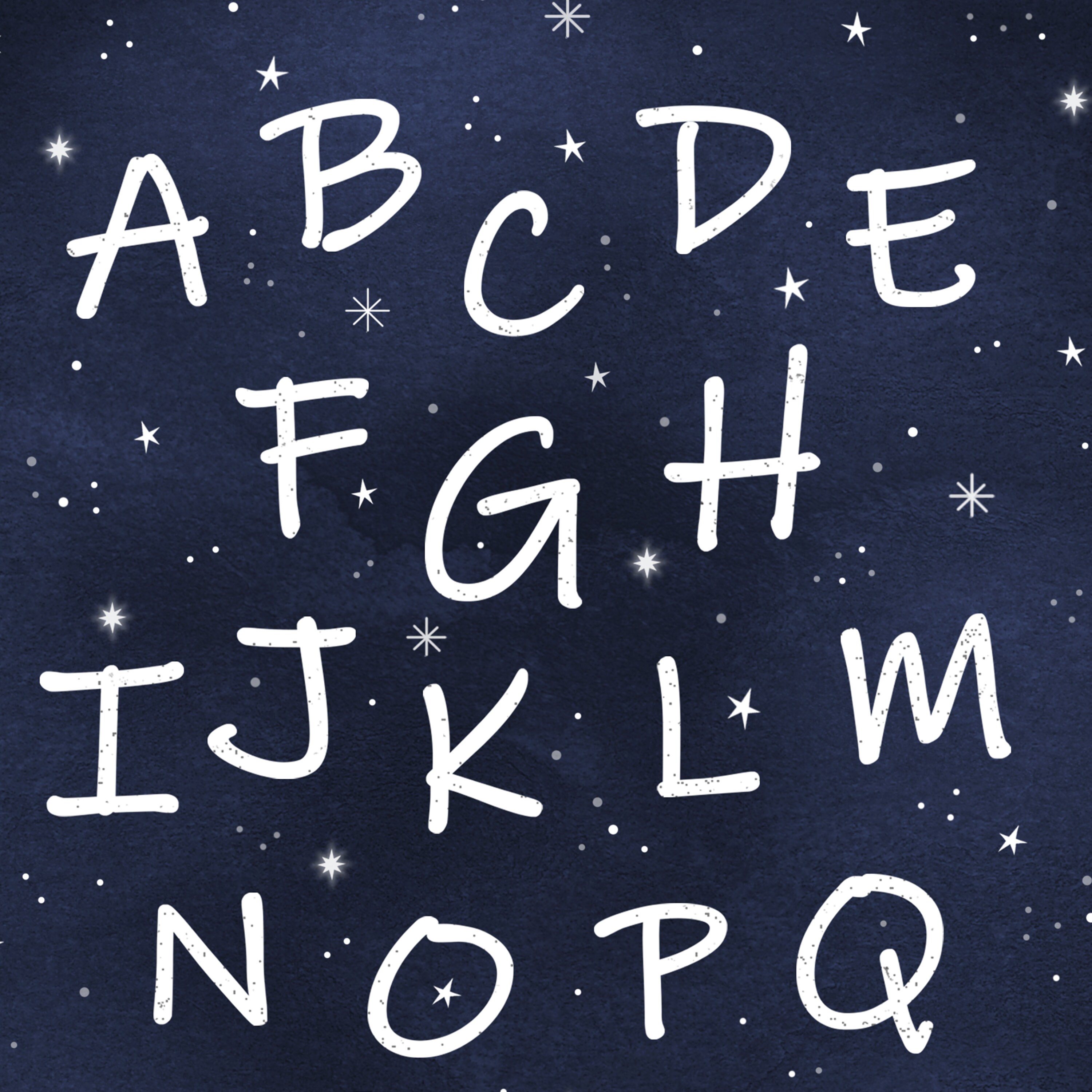 ABC Space Themed Nursery Decor Poster, Printable Alphabet Educational ...