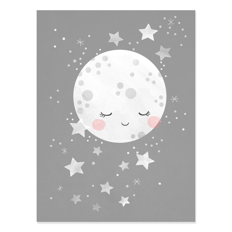 Moon Stars Nursery, Moon and Stars Nursery Decor, Space Nursery Decor ...
