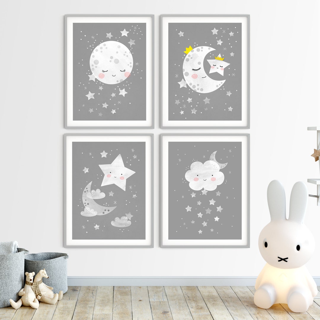 Moon and Stars Nursery Decor, Moon Stars Nursery, Celestial Nursery ...