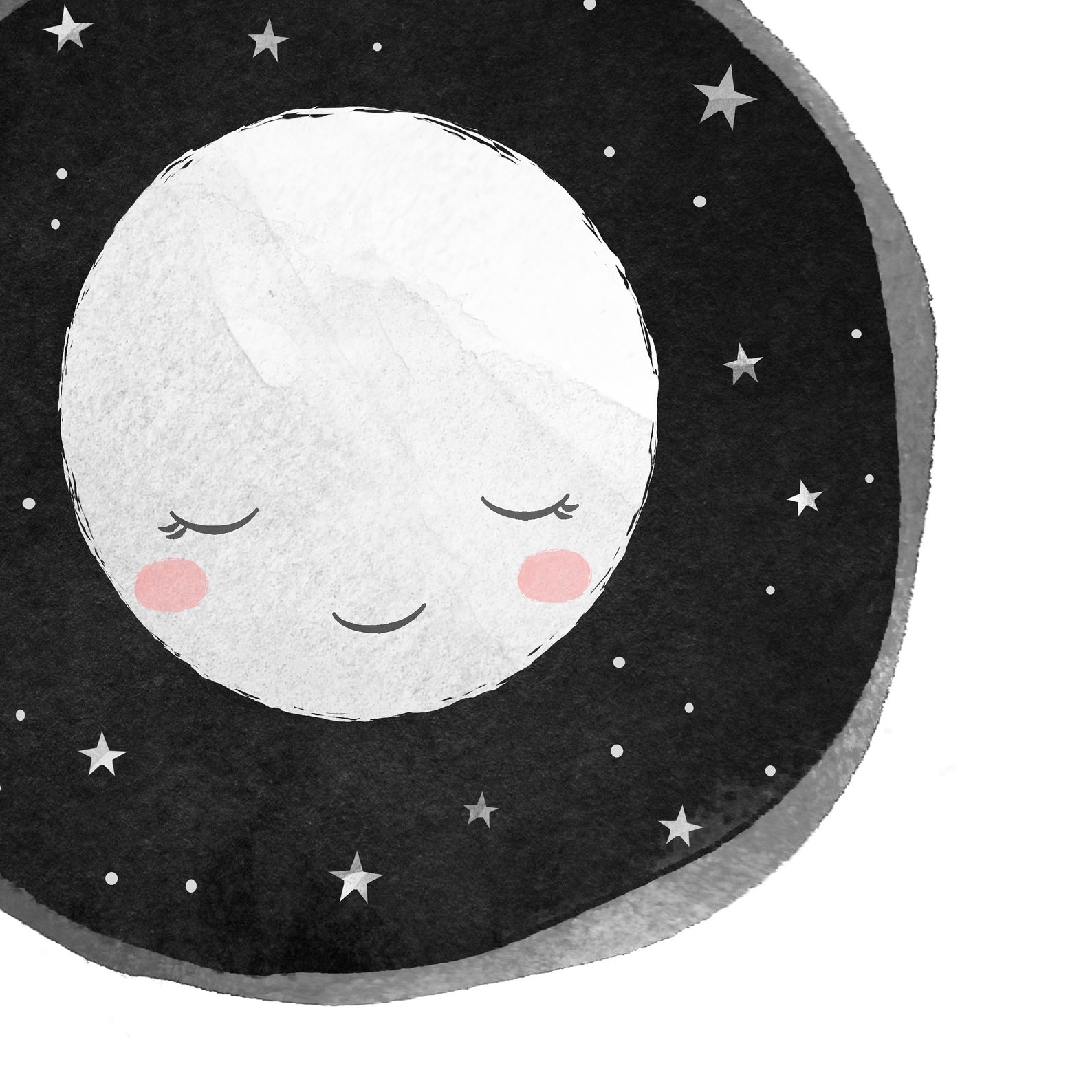 Moon and Stars Printspace Nurseryset of 3 Printable Wall Etsy