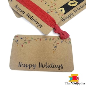 Gedrukte kaarten - naar je opgestuurd - Fijne feestdagen - Geweldig voor klantbriefjes, bedankkaarten, strikhouder, haarelastiekjeshouder, - 3,25 x 2 inch