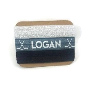 3 piece gift set -Customized with name. Can match team colors. Hockey print-Packaged on card with cellophane wrap- ready to gift