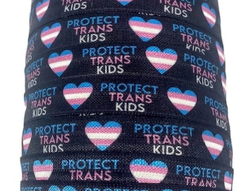 lose Ware - 5/8 "Protect Trans Kinder elastisches Band - ideal für Handwerk oder machen Haarschleifen! Dehnbar FOE, Streifen Licht transgender