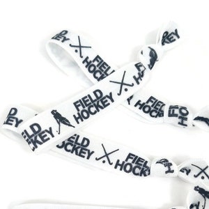 5 o 10 pulseras o coleteros con temática de hockey sobre césped: ¡un regalo ideal para tu equipo o entrenador! Pulsera para mostrar tu apoyo.