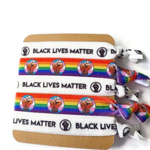 Fundraising For A Cause - Black Lives Matter Silicone Bracelets (Pack Of 50), 8 1/4 Inch, 100% Silicone