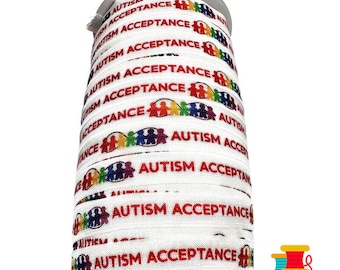 5, 10, or 25 Bracelets / Wrist Bands/ Ties Autism Acceptance Rainbow Infinity Hairties /Bracelets, inclusion, acceptance, neurodiversity