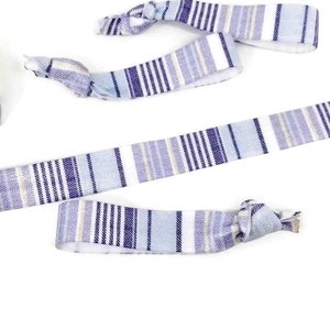 5 or 10 Serape Stripe Hair ties / Bracelets - boho, tribal, natural, neutral- wedding invitations, thank you, favors, party decor- blue