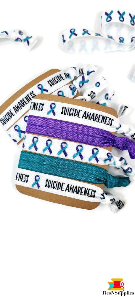 5 piece gift set- Suicide Awareness - great for support, raise awareness, gift, or fundraising. Survivor Gift. Teal, purple, prevention