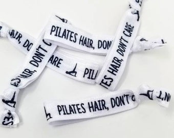 5, 10, or 25 ties - Pilates Hair, Don&#39;t Care - great to use as hair ties, bracelets, mat ties, customer appreciation gift, client, member