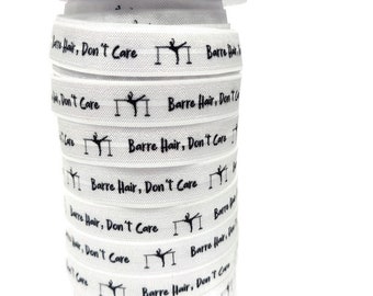 3, 5 o 10 yardas - Elástico plegable "Don't Care" para cabello de barra - Elástico, ideal para manualidades o para hacer coleteros. Fitness, baile, entrenamiento.