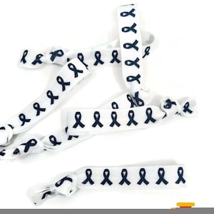5 or 10 ties White with Black Cancer Awareness Ribbon- great for awareness, gift, or fundraising - brain tumor, carcinoma, skin, funeral