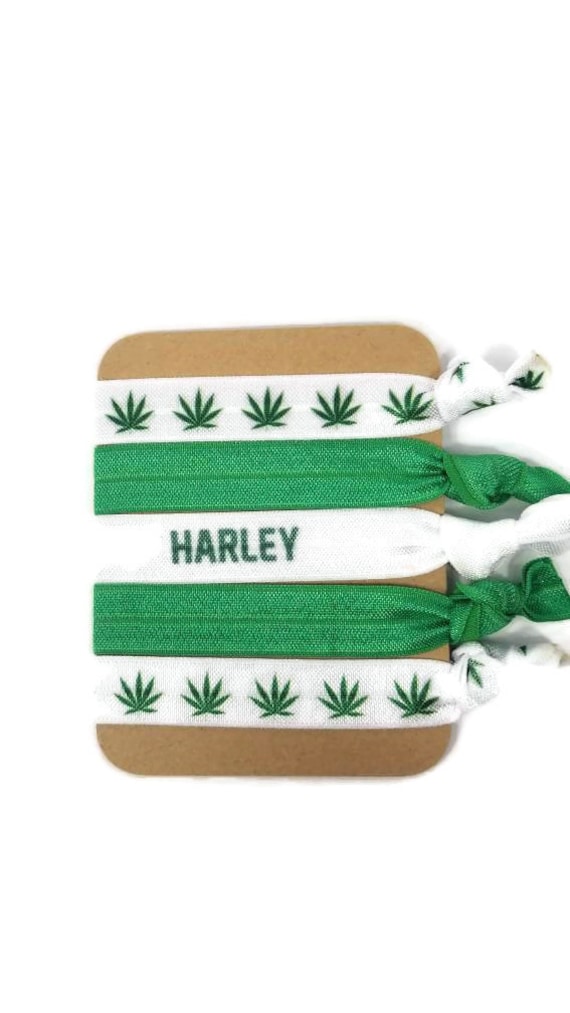 Weed CBD 420 Gift Set W/5 Ties/ Bracelets/ Wrist Bands -customize