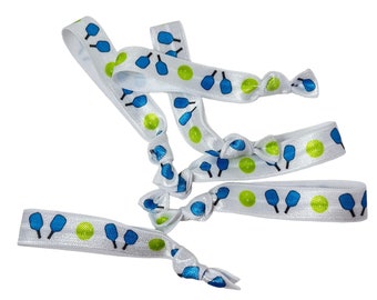 5, 10, 25 oder 50 Krawatten - Pickleball Hairties / Armbänder / Armbänder - Ideal für Teamgeist, Aufmunterungsmandat, Spendensammlung, Trainer, Teamgeschenk, Gericht-