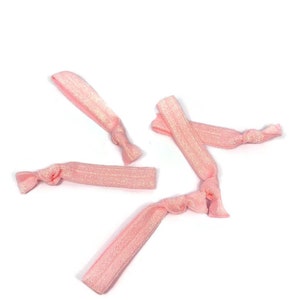 5 oder 10 Krawatten- Baby Pink Glitter gefädelt - Haarbänder / Armbänder / Armbänder - ideal für Geschenk, Verpackungsband, Geburtstagsfeier
