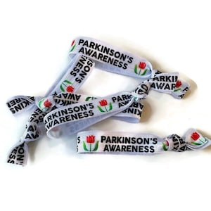 5, 10, 25 ties - Parkinson&#39;s Awareness - great for support, raise awareness, gift, or fundraising, parade, friends, family, memorial, flower