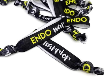 5 or 10 ties - Endowarrior - great for awareness, gift, or fundraising- Endo Warrior, Laproscopy gift, support, Endometriosis Awareness