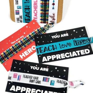 Erzieher, Schule, Lehrerin, TA, Schulleitung Set- You are my held or you are wonderful - wähle Deine Karte und krawatte! Haarbänder / Armbänder