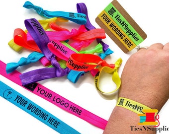 2-4 Tage Bearbeitungszeit - Neon Krawatten - Individuell / personalisiert - 5/8 ""Gummiband - Passen Sie die Krawatte an - Farbe und Name - lustige Gefälligkeiten, Swag, Event-Werbegeschenk