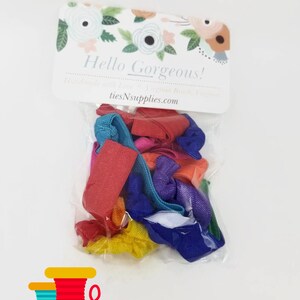 10 pack packaged like in picture- Bright Color Ties -gift set Hairties /Bracelets - Great for party, decoration, decor, favors, goodie bags