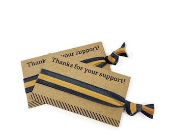 Negro con línea dorada: tarjeta de agradecimiento para despachadores de emergencia con lazos, pulseras para el pelo, ideal para regalo de agradecimiento, centro de llamadas de ambulancia Ems
