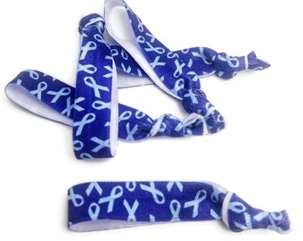 5 or 10 ties - Blue Cancer Awareness - great for support, gift, or fundraising- Prostrate, Colon, LCH, Crohn's, Thyroid, Graves, Huntingtons