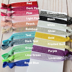 Pick your glitter colors! All colors available- pick specific colors or a mix of all! Various shades Hair ties Bracelets Arm Bands Ponytail