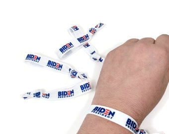 5, 10, 25 Bracelets, Arm Bands, or Hair Ties Biden- Americana, Patriotic, Democratic election, flag, candidate, voting, Biden 2020