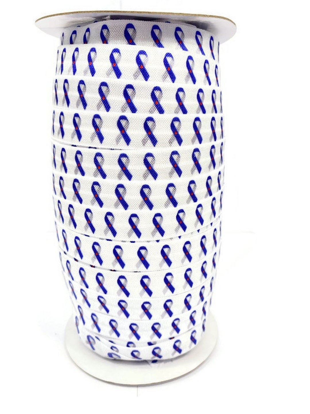 Tmd Ribbon 3+ Yards T1D/ T2D Awareness Ribbon Fold Over Elastic Stretchy- Great ...