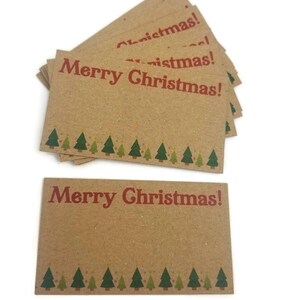 Gedrukte kaarten - naar jou gemaild - Vrolijk kerstfeest - Geweldig voor fondsenwerving, bedankkaarten, strikhouder, haarelastiekje, - 3,25 "x 2"