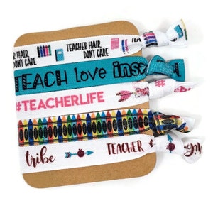 Leraar 5-delige armband/haarspeldjes set! Teacherlife, Teacher Tribe, Teach love inspire- geweldig als waardering voor de leraar of als cadeau voor een leraar!