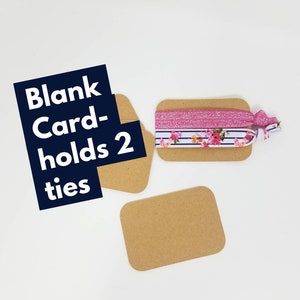 CARTE UNIQUEMENT - unie - sans attaches - Peut contenir 2 attaches - également idéales pour les pinces à cheveux, les noeuds, les bracelets, les notes et plus encore ! épais, papier de couverture, kraft brun