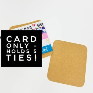 CARTE UNIQUEMENT - Uni - sans attaches - Peut contenir 5 attaches - également idéal pour les barrettes, les noeuds, les bracelets, les notes et plus encore ! épais, papier de couverture, kraft brun