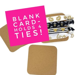 CARTE UNIQUEMENT - unie - sans attaches - Peut contenir 4 attaches - également idéales pour les pinces à cheveux, les noeuds, les bracelets, les notes et plus encore ! épais, papier de couverture, kraft brun