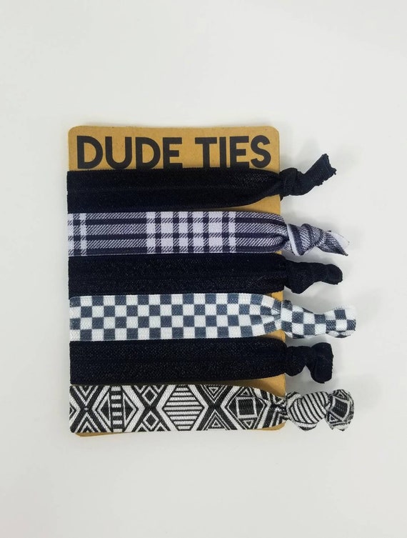 Hair Ties for Men Black Themed Wrist Band/ Hairties Gift Set Etsy