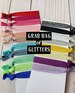 GRAB BAG- Glitters!  10, 25, or 50 Knotted Hair ties /Bracelets / Arm Bands/ Ponytail Holder -Comfortable, Stretchy- Heat sealed ends 