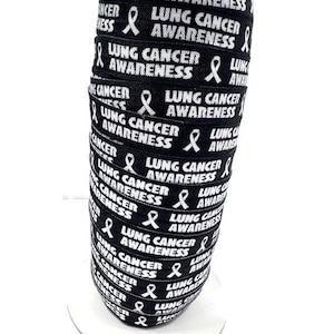 3 + Yards Lungenkrebs Bewusstsein - Falten über elastisch - dehnbar - ideal zum Basteln oder um Haargummis herzustellen! 5/8&quot;Stirnbänder, Armreife, Cell Lung