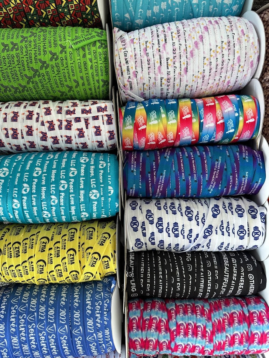 Strachy Loop Ribbon 100 Yards Custom Elastic 5/8