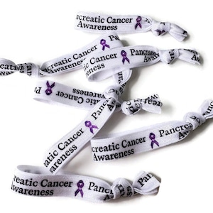 Pancreatic Cancer Awareness Ties/Wristbands Fold Over Elastic Stretchy bracelet hair ties elastic bands 5/8&quot; Great for raising awareness.