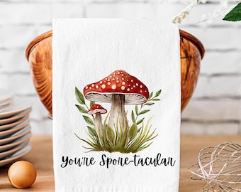 Paño de cocina con forma de hongo: decoración de cocina caprichosa - Algodón esporádico