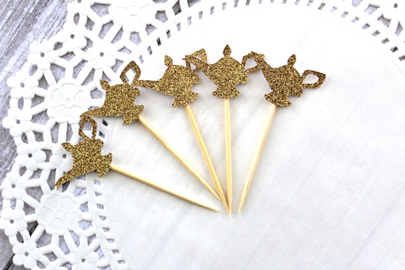 Genie Lamp Cupcake Topper Genie Lamps Aladdin Decorations Etsy