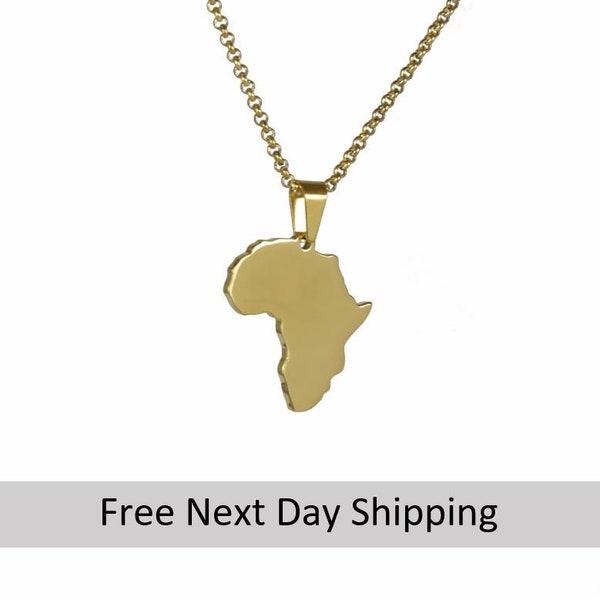Africa necklace, African necklace, African necklace men, Africa necklace gold, African pendant necklace, Africa map necklace