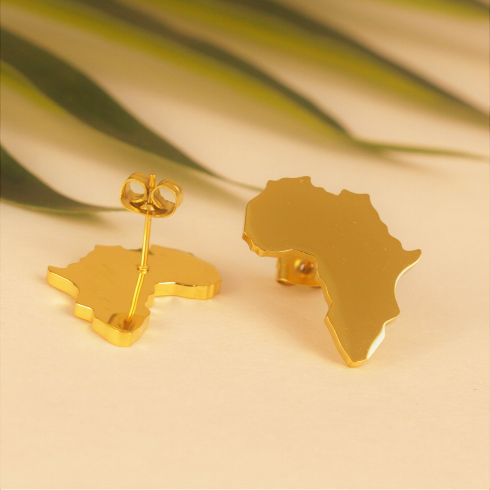 African Earrings Gold African Earrings Africa Gold Earrings Etsy