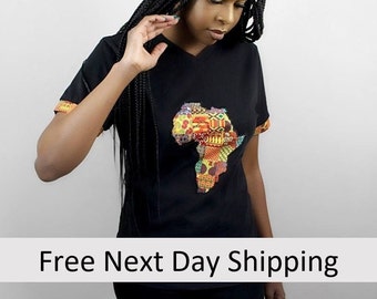 African t-shirt, Africa tshirt, African shirt, Africa tee, Africa print shirt, Mens Africa t-shirt, Womens Africa shirt, Africa map t-shirt