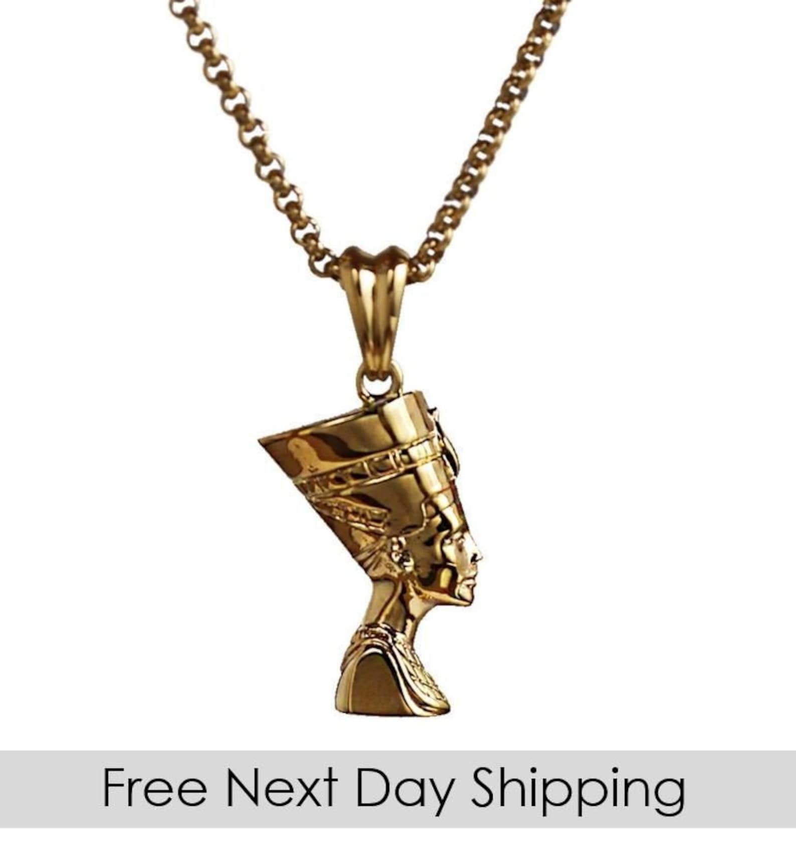 Nefertiti Necklace Queen Necklace Nefertiti Necklace Gold Etsy