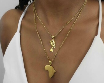 Nefertiti necklace, African necklace, Queen necklace, Gold African necklace, Nefertiti necklace gold, African jewelry set, 2 piece set