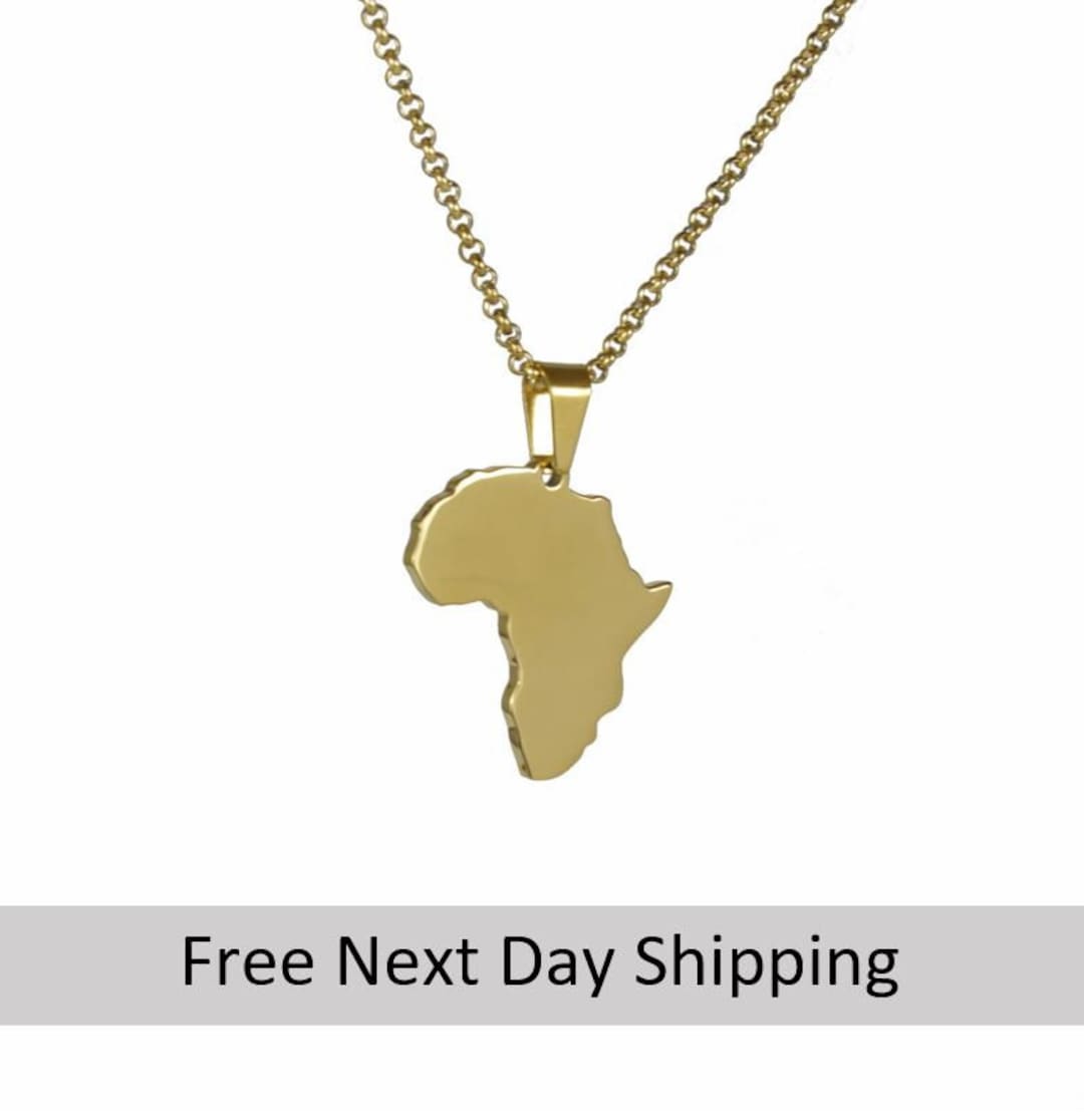 Wholesale Africa Necklace African Necklace Gold Gold Africa Necklace Africa Map Necklace Africa Pendant African Jewelry 10 Pieces Etsy