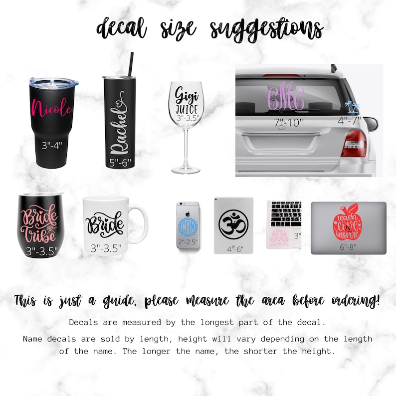 Custom Cursive Name With Heart Vinyl Decal Personalized Etsy