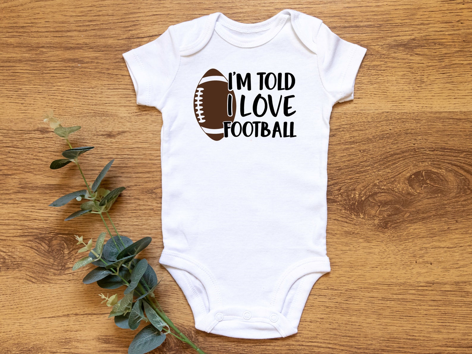 I'm Told I Love Football Baby Onesie Sports Baby Etsy
