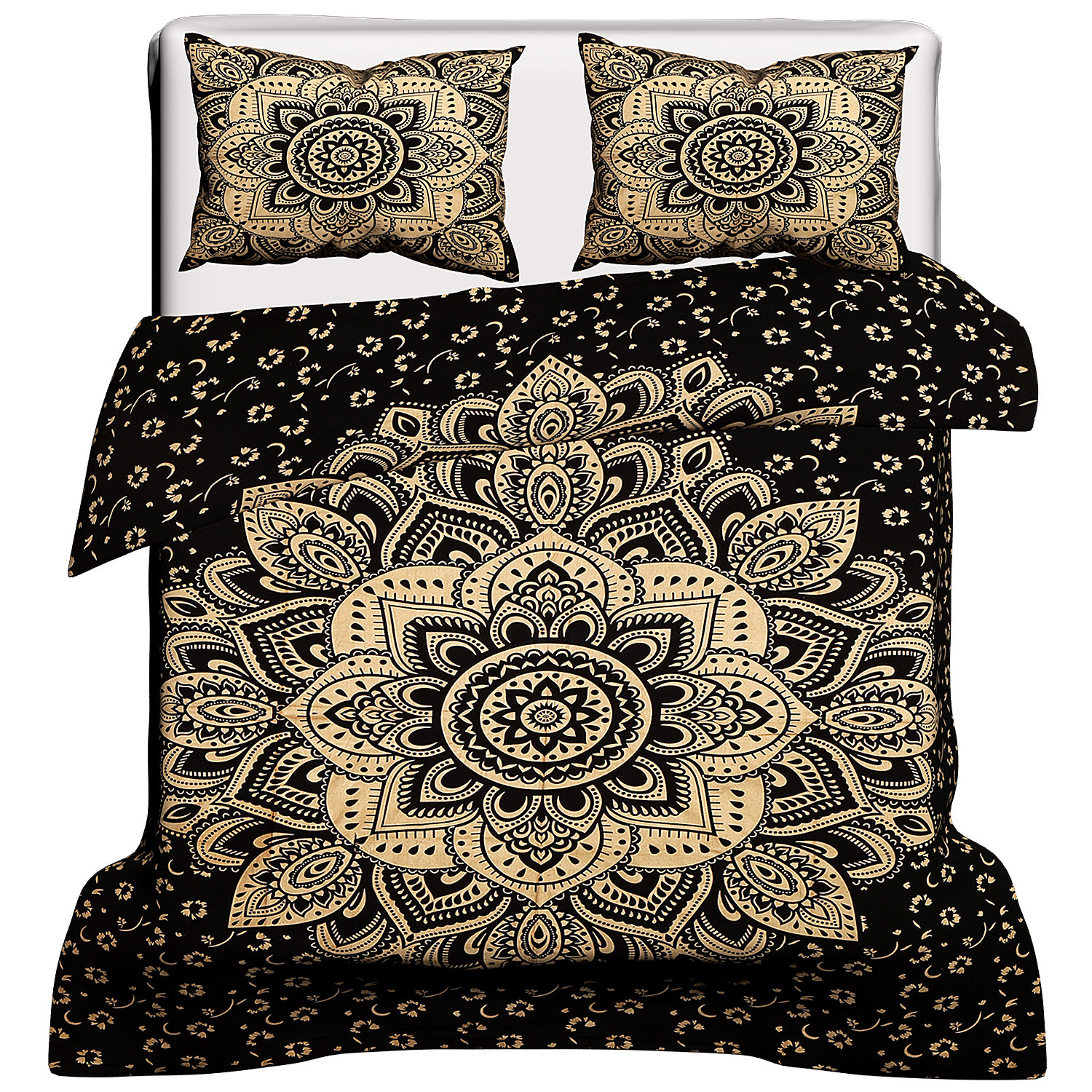 Queen size Bedding Mandala Bed Cover Indian Cotton Comforter Etsy