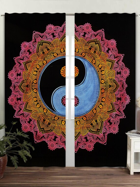 Hippie Curtain Door Curtain Decor Window Curtains Drape Room Etsy